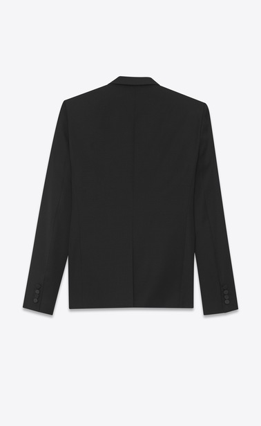 Legendäres, schwarzes Le Smoking Jackett mit Grain-de-Poudre-Struktur